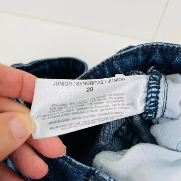 William Rast Blue Mid-Rise Crop Boot Jeans Juniors Size 28 Stretch - Picture 10 of 14